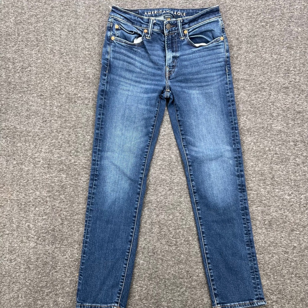 American‎ Eagle Airflex+ Skinny Jeans Mens 28 Medium Wash Blue Denim Pants